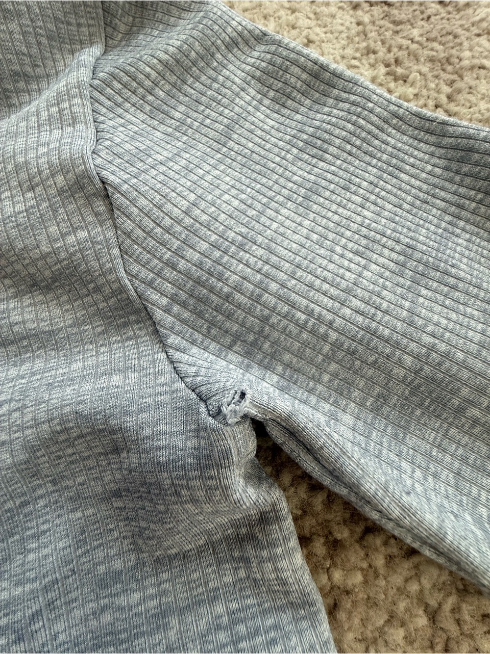 Athleta Ribbed Crewneck Tops - Blue, Green, Gray, Pink. 4 piece bundle. - Picture 6 of 9